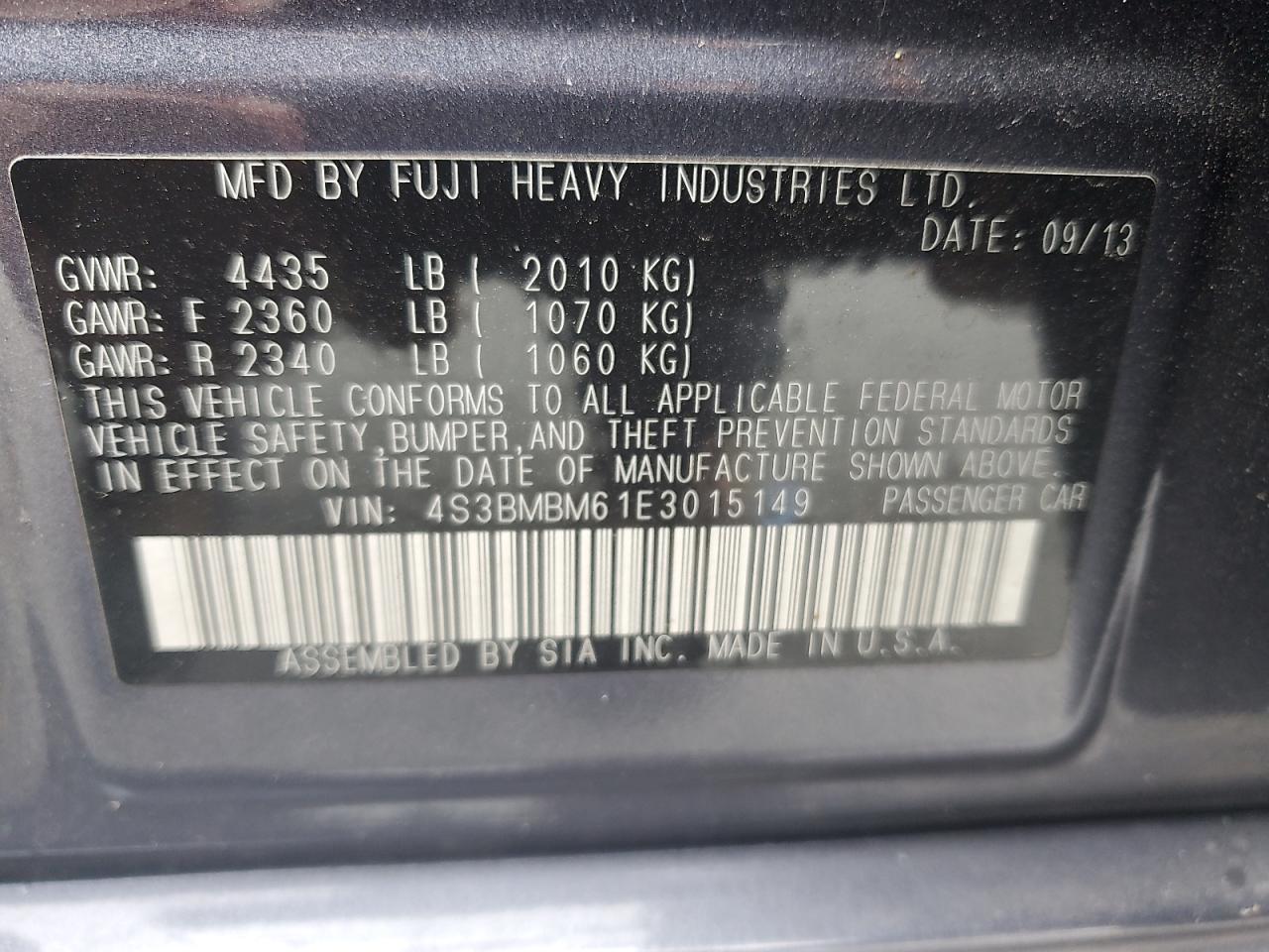 Subaru Legacy 2.5i Limited Image 12